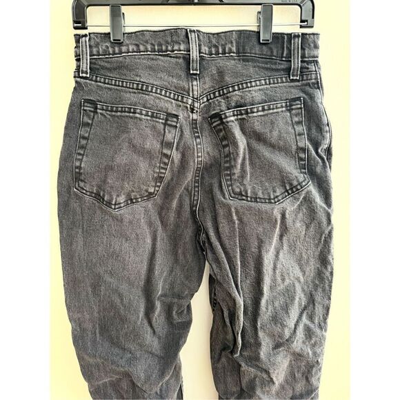 Abercrombie The 90s Straight Ultra High Rise Jeans, 28 / 6 Black A&F - Picture 6 of 8